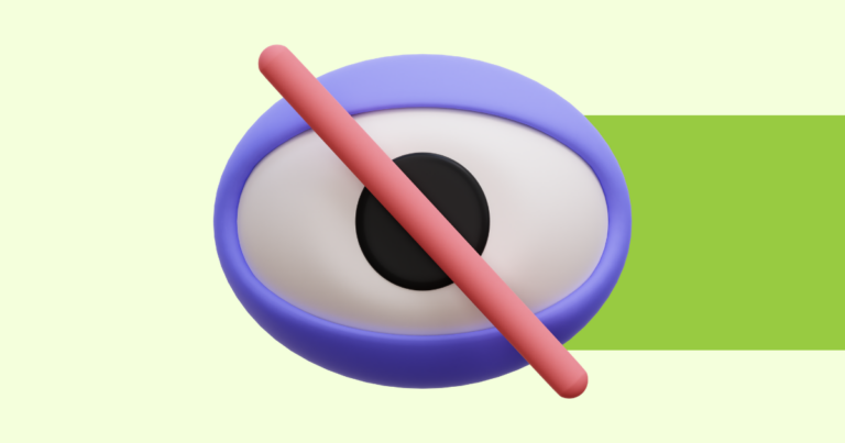 A simple stylized graphic depicting a website section being hidden.