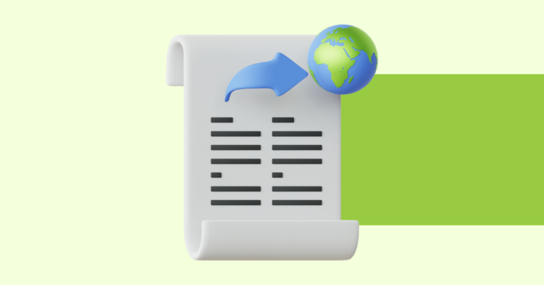 A simple stylized graphic depicting a product being published.