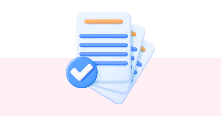 A simple stylized graphic depicting pages being rearranged.