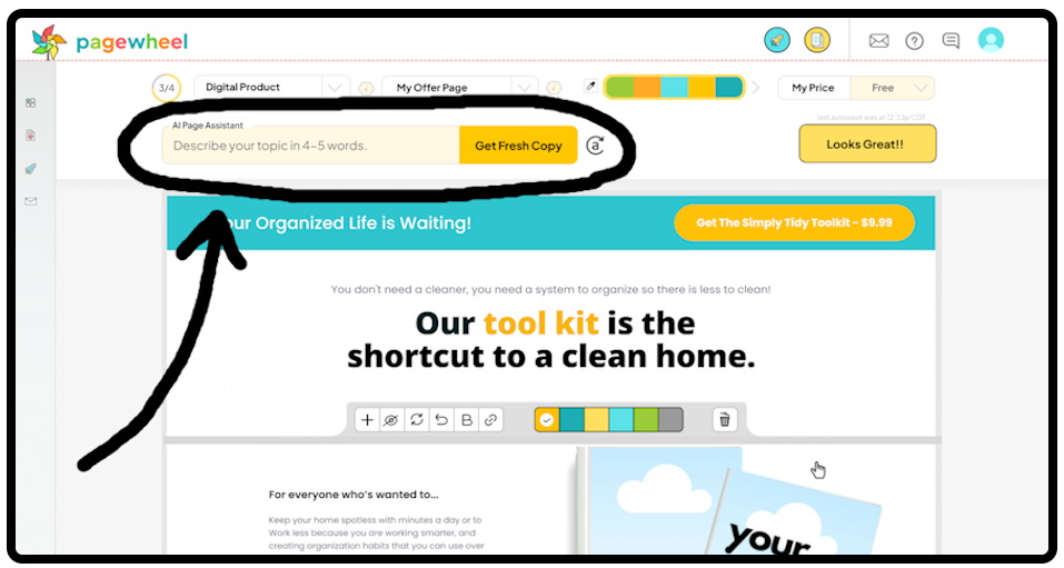 Pagewheel offer step 2