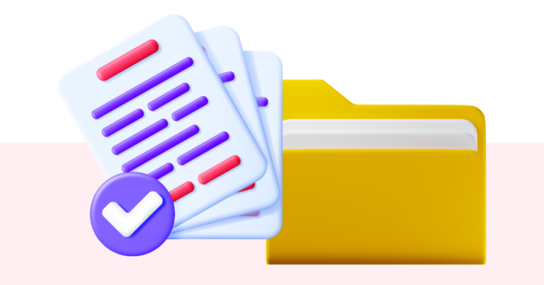 A simple stylized graphic depicting saving and publishing.