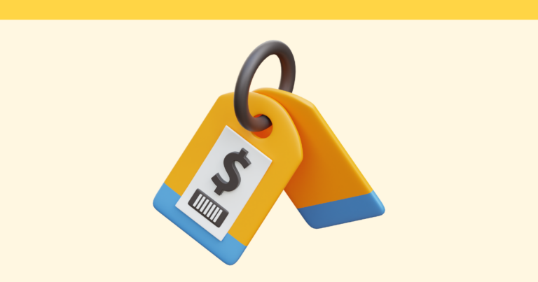 "Pricing Your Products & Services" pricetag icon on a yellow background